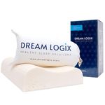 Talalay Natural Latex Foam Contour Pillow DreamLogix – Super Soft Curved Pillow for Sleeping, Side & Stomach Sleepers, Cervical for Neck Pain Relief (Super Soft, Contour 24’’x16’’x4/5'')