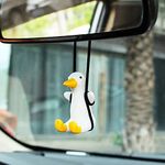 Bestrix Cute Swing Duck Car Rear View Mirror Hanging Decoration | Car Hanging Ornament