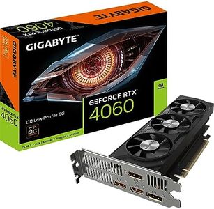 Gigabyte NVIDIA GeForce RTX 4060 OC Low Profile Scheda grafica - 8GB GDDR6, 128-bit, PCI-E 4.0, 2475MHz Core Clock, 2x DP 1.4, 2x HDMI 2.1a, NVIDIA DLSS 3 - GV-N4060OC-8GL