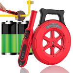 Pipe Locators with 8 probe, 40m PVC Pipe Locators Underground, IP67 Waterproof, 40cm Penetration Pipe Blockage Detector, Sewer Wall Scanner Plumbing Tool for PVC Plastic Metal Water Pipes 30M