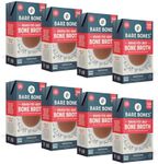 Bare Bones Grass-Fed Beef Bone Broth | Pour w/Pasture Raised Protein & Collagen for Cooking & Sipping | No Artificial Flavors Non-GMO Gluten & Dairy-Free Keto & Paleo Friendly | 16oz Carton | 8 Pack