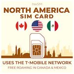 travSIM Carte SIM USA Canada | T-Mobile Network | 50GB Data for The USA, 5GB for Canada & Mexico | Unlimited National Calls & Texts | Valid for 10 Days