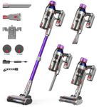 Cordless Stick Vacuum Cleaner for Home: 550W 45KPa Powerful Suction with HEPA Filter,55 Min Runtime, LED Display, Anti-Tangle Brush,Rechargeable Battery,Lightweight for Pet Hair,Carpets & Hard Floors