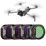 NEEWER ND & CPL Filter Set Compatible with DJI Mini 4 Pro, 4 Pack ND16 ND64 ND256 CPL Polarizer and Neutral Density Filters Drone Lens Accessories, Multi Coated HD Optical Glass/Aluminum Frame