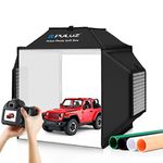 OBEST Upgrade Light Box & Soft Box, 16" x 16" Photo Box with Lights Portable Folding Photo Studio Light Box Photography with 4 Color PVC Backdrops & 480 LED Lights for Jewelry and Product Photography