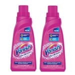 Vanish 800 ml, All in One Liquid Detergent Booster |Stain Remover for Clothes | Whitens Whites Brightens Colours| Suitable with all Washing Detergent Powders and Liquids (Pack of 2)