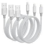 iPhone Charger [Apple MFi Certified] 3Pack 10FT Long Lightning Cable Fast Charging Nylon Braided USB Cable iPhone Charger Cord Compatible with iPhone 14 13 12 11 Pro Max XR XS X 8 7 6 Plus SE, iPad