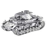 Piececool 3D Metal Puzzles for Adults, German IV Tank Model Kits to Build for Teens, DIY Military Car Model Kit, Great Birthday Gifts, 168 Pcs