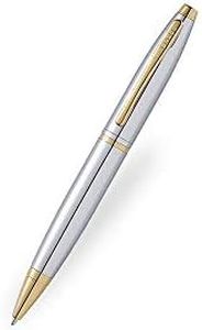 Cross Calais Refillable Ballpoint Pen, Medium Ballpen, Includes 2 Bonus Refills, Premium Gift Box - Medalist Chrome