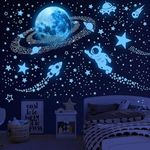 531Pcs Glow in the Dark Stars for Ceiling,Outer Space Planet Wall Stickers Galaxy Universe Wall Decal Solar System Rockets Alien Wall Decor for Kids Boys Girls Bedroom Nursery Playroom Decor