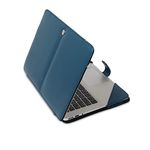 Enthopia Case Cover Compatible with MacBook Air 13 inch M2 A2681 M1 A2337 A2179 A1932/Pro 13 inch M2 M1 A2338 A2251 A2289 A2159 A1989 A1706 A1708 - Vegan Leather Folio Cover - Deep Sea Blue