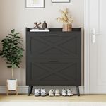 Homleke 32" W Farmhouse Shoe Storag