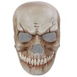 Halloween Skull Mask with Movable Jaw Creepy Halloween Full Face Mask Scary Skeleton Mask for Halloween Cosplay Party Props