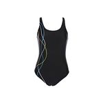 Aqua Sphere Ladies/Womens Bailey Swimming Costume/Swimsuit (38) (Black/Light Green)