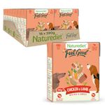 Naturediet - Feel Good Wet Dog Food, Natural and Nutritionally Balanced, Chicken & Lamb, 390g (Pack of 18)