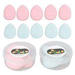 Pack of 10 Finger Makeup Sponge, Mini Beauty Blender Face Eye Makeup Pads Soft Elastic Cosmetic Finger Powder Puff for Foundation Concealer Bb Cream Finger Makeup Puff Mini Beauty Blender