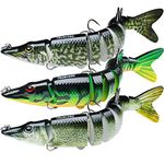 TRUSCEND Fishing Lures for Bass Swim Baits for Bass Fishing Top Water Fishing Gear Fishing Lures for Walleye and Pike Slow Sinking Freshwater Saltwater