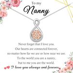 Shuxin Nanny Gifts from Grandchildren, Infinity Pendant Nanny Necklace for Women Jewellery Gifts for Grandma Nana Nanny Nan Granny, Christmas Birthday Mothers Day Present