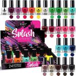 Splash 24 x Nail Polish Varnish Set 24 Different Modern Colours Quick Drying (Set A)