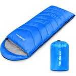 Yordawn Sleeping Bags for Adults Kids, Lightweight Sleeping Bag 3 Season Winter Summer Compact Single Sleepingbag for Camping Hiking Outdoor Travel Waterproof Envelope Sleep Bag, Blue