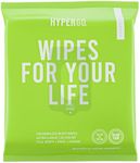 HyperGo Body Wipes - No Rinse Wet Wipes for Adults, All Natural Shower Bathing Wipes, Refreshing Body and Face Cleansing Wipes for Women and Men, 20 Extra Large Disposable Washcloths, 12x12 Cucumber