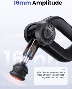 Bob and Brad D6 Pro Deep Tissue Massage Gun – 16mm Amplitude, OLED, 7 Heads