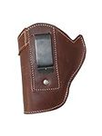 Barsony Holsters and Belts Charter Arms Rossi Ruger LCR S&W .22 .38 .357 Revolver Draw Leather Inside The Waist Band, Brown, Left Hand, Size 2