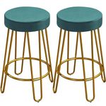 Dence Store European-Style Counter-Height bar stools Two bar stools in The Backless Industrial European Style for The Kitchen Counter. (Green)