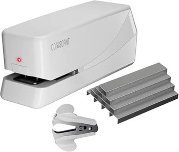 Coruscant Electric Stapler, Automatic Stapler, Heavy Duty，25 Sheet, Store 210 Staples，Includes 2000 Staples and 1 Staple Remover. Electric Desktop AC or Battery Powered for Home/Office Use