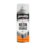 JENOLITE Fluorescent Spray Paint | NEON ORANGE |Premium High Visibility Multi Surface Paint | 400ml