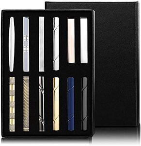Jstyle 12 Pcs Tie Clips Set for Men Tie Bar Gift for Men Clip Set for Regular Ties Necktie Wedding Business Clips with Luxury Package