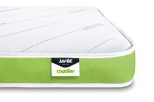 Jay-Be Toddler Anti-Allergy Foam Free Sprung Mattress - Suitable for 2+ years of age ,White/Green,140 x 70 x 10 cm