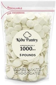 Kidu Pantry Melting Chocolate Wafers Bulk In Resealable Bag (Super White, 5 Pound)