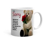 Khakee Sorry Theme Printed Ceramic Coffee Mug (325 ml)- Gift for Husband,Wife,Girlfriend,Boyfriend,Best Friend,Mom Dad(m906-9)