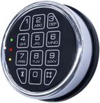 Chrome Electronic Safe Lock Replacement Keypad with Solenoid Lock, Fit High Security Safe Box and More