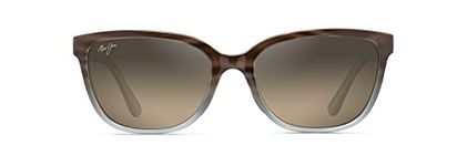 Maui Jim Women's Honi Sunglasses, Sandstone with Blue/Hcl Bronze Polarized, Small