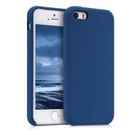 kwmobile Case Compatible with Apple iPhone SE (1.Gen 2016) / iPhone 5 / iPhone 5S Case - TPU Silicone Phone Cover with Soft Finish - Dark Blue