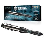 REVAMP Volume and Wave Ceramic Hot Brush Styler - 32 mm Round Barrel Hair Curling Brush, Ionic, Progloss Oils, Long Lasting Curls - Fast Heat, Retractable Cool Bristles, Snag Free Styling