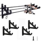 CAIKEI Fishing Rod Racks Fishing Rod Storage Rack Ultra Sturdy Fishing Rod Wall Holder - Space Saving Organizer for Fishing Rods, Hiking Poles, Ski Poles, Hockey Sticks and Cue