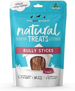 The Pet Project Bully Stick (Pizzle) 5 Pieces, Natural Australian Made Dog Treat Chew