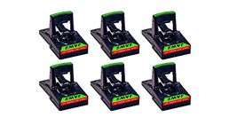 (Pack of 6) JT Eaton 410 Jawz Large Plastic Rat Trap with High Tension Spring for Solid or Liquid Bait