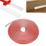 YAYODS TPE Quadrant Trim, 10M Meters Self Adhesive Tile Trim, Plastic Wall Corner Trim Edging Strip Skirting Board Trim Moulding Trim, Flexible Beading for Laminate Flooring Ceiling Cabinet (12mm*9mm)