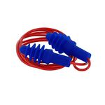 Howard Leight by Honeywell DPAS30R Airsoft Flanged Reusable Earplugs with Red Polycord, 100-Pairs (DPAS-30R),Blue