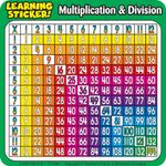 Teacher's Friend Scholastic Tf7006 Multiplication-Division Learning Stickers