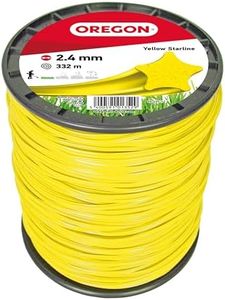 Oregon Yellow Star Shaped Strimmer Line Wire for Grass Trimmers and Brushcutters, Five Cutting Edges for Clean Finish, Professional Grade Nylon, Fits All Standard Strimmers, 2.4mm-332m (‎69-455-Y)