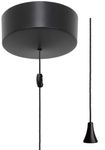 Taps2Traps™ Matt Black Bathroom Light Pull Switch With Black Cord & Toggle 2 Way 6A