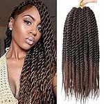 7 Pack Havana Twist Crochet Hair 18 Inch Senegalese Twist Crochet Braids Hair Synthetic Braiding Hair Extensions for Black Women (18inch, T30)