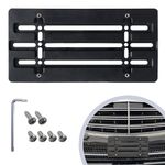 Front Bumper License Plate Bracket for Mercedes-Benz 2000-2024, Plate Holder Set w 6 Unique Screw Bolts & Wrench Kit, License Tag Mounting Kit, Quality Plate Holders, Premium Car Accessories