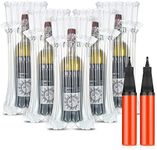 Outus 100 Pieces Wine Bottle Travel Protector, Reusable Inflatable Wine Travel Bags Inflatable Air Column Cushion Bags with 2 Pieces Hand Pumps for Packing and Safe Transportation of Glass Bottles