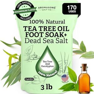 Aromasong Tea Tree Foot Soak with Dead Sea Salt - Pedicure Foot Soak - Athlete's Foot Soak - Eliminates Odor - Made in USA